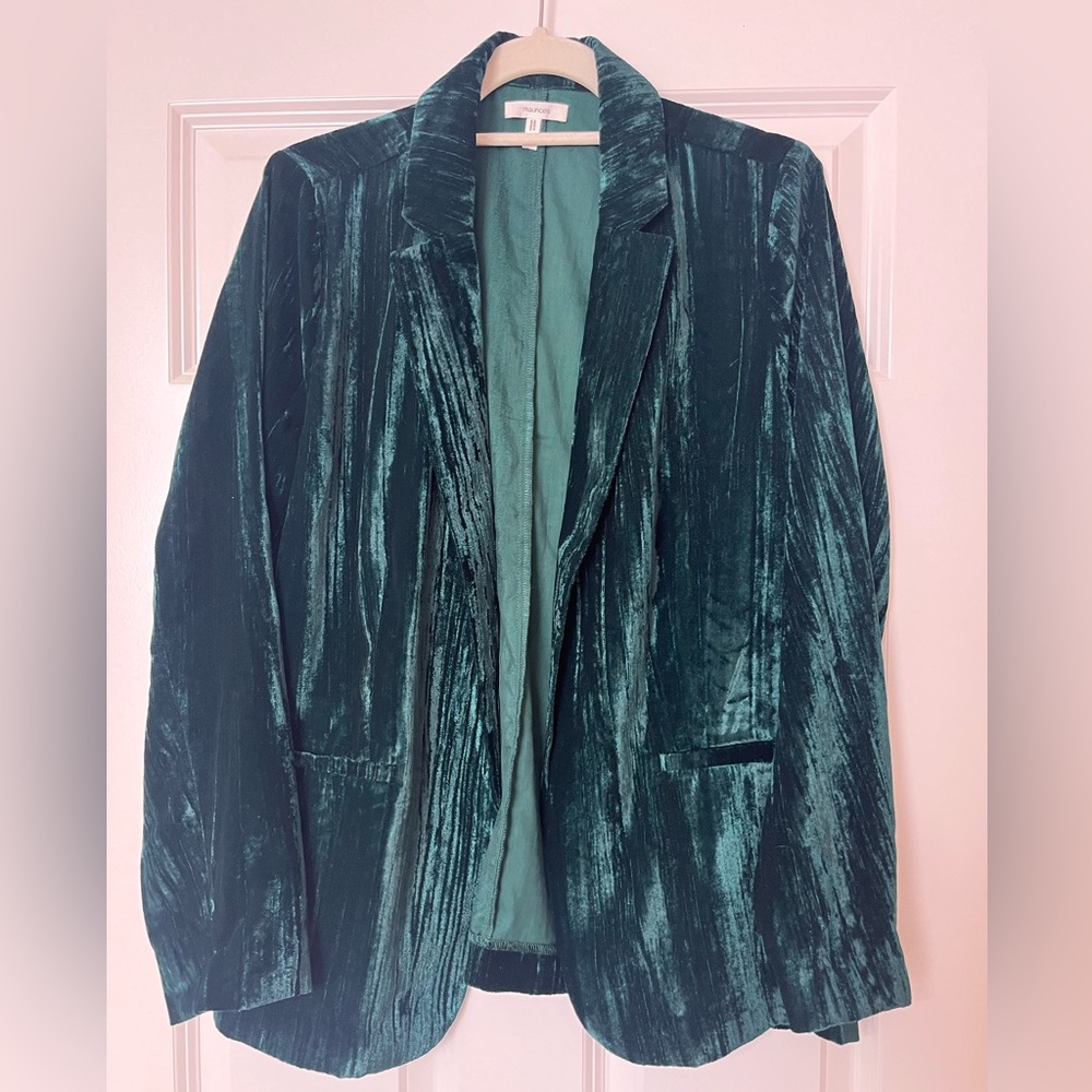 Maurices Green Velvet Blazer